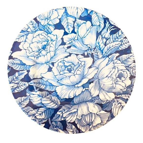 Myott Bermuda Blue Floral Plate England 8 Inch Salad Dessert Plate - Picture 7 of 7